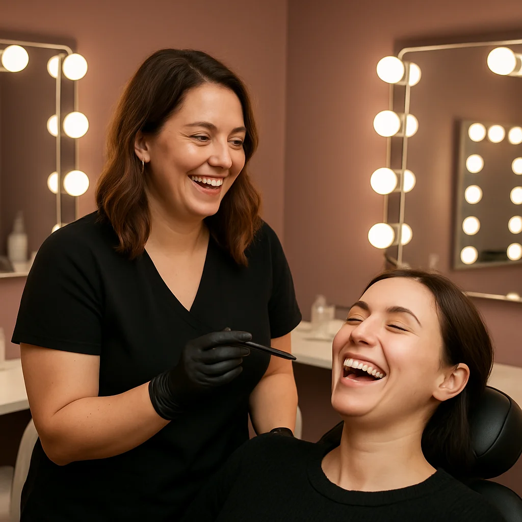 Brow shaping with a lash lift